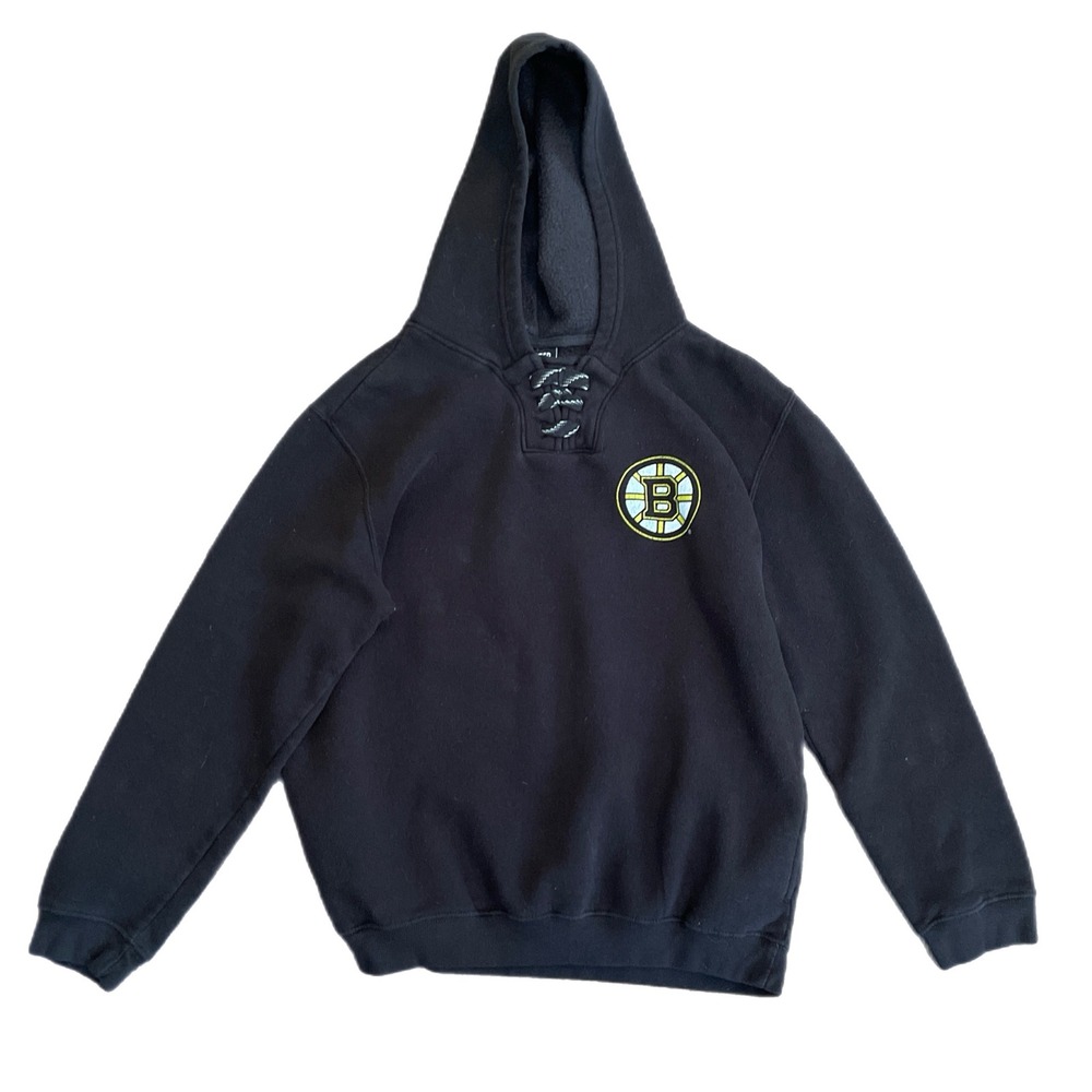Boston Bruins NHL Hockey Hoodie Youth XL Outer Stuff Black Sweatshirt